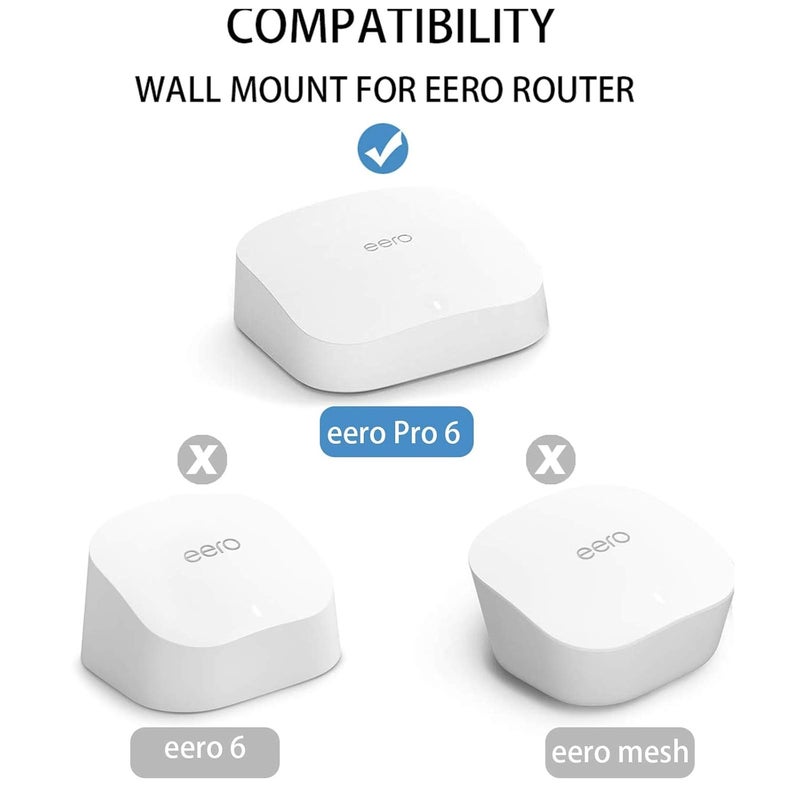 Huafly 1Pcs Screwless Wall Mount Bracket for Eero Pro 6 WiFi, VHB Stick On Holder, Strong Adhesive Holder, No Tools No Drilling No Hole (eero Pro 6 Mount,1Pcs) - Image 2